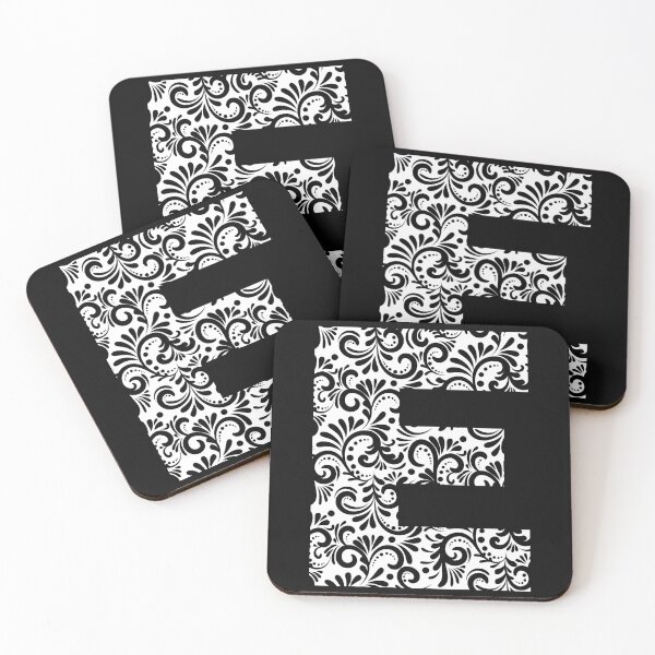 Item preview, Black and white designed letter E designed and sold by LitterArt.