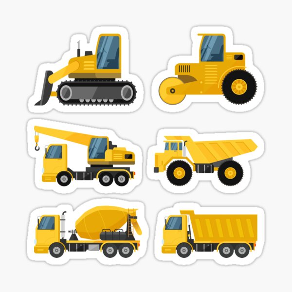 Heavy Trucks Construction Machinery Best Gift Sticker