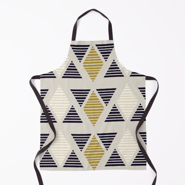 Item preview, Geometric rhombus and triangles pattern black white golden and beige designed and sold by BrankaPD.
