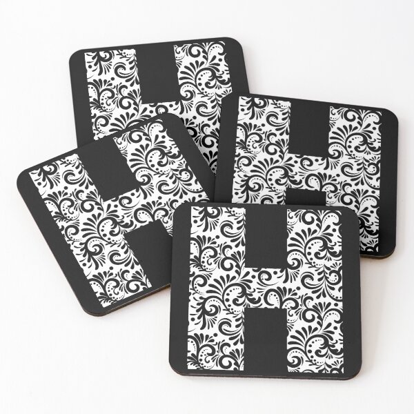 Item preview, Black and white designed letter H designed and sold by LitterArt.