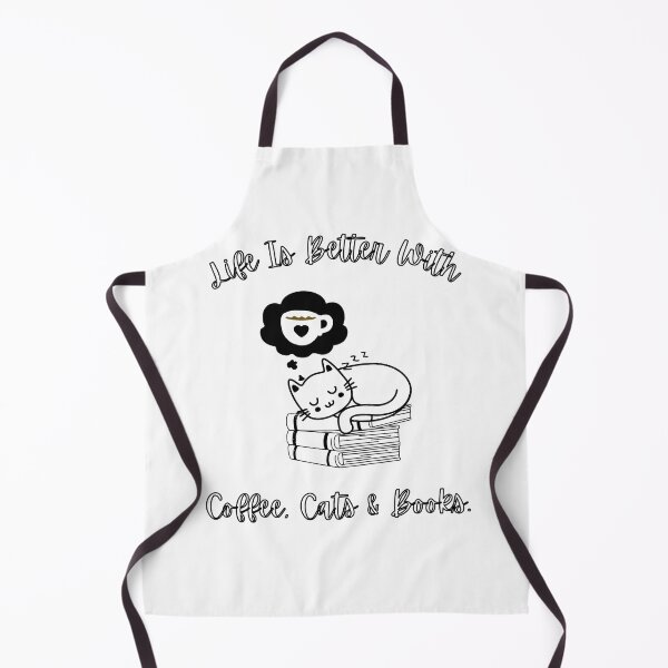Item preview, Life Is Better With Coffee Cats And Books, Funny and Cute Design Idea for coffee, cats and books lovers designed and sold by Diferenty Shop ⭐⭐⭐⭐⭐.