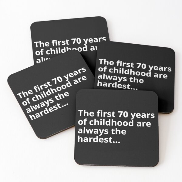 Item preview, The first 70 years of childhood (funny 70th birthday quote) designed and sold by Gilby-Designs.