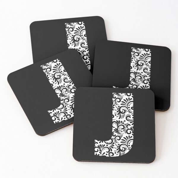 Item preview, Black and white designed letter J designed and sold by LitterArt.