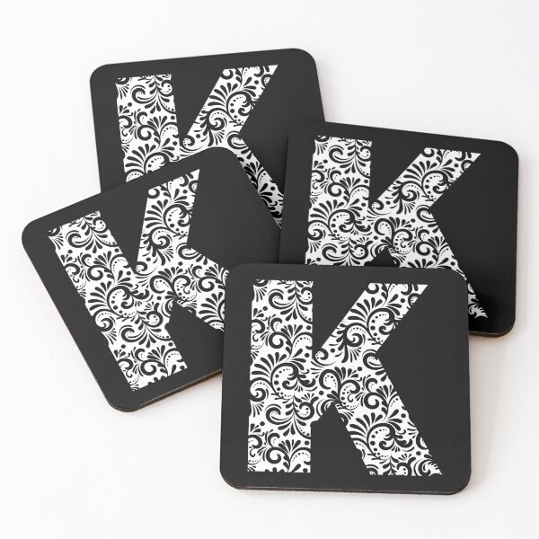 Item preview, Black and white designed letter K designed and sold by LitterArt.