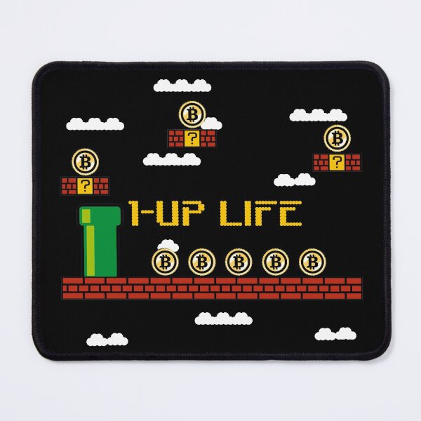 Item preview, 1-Up Life Funny Gaming Crypto Bitcoin Winner Circle Graphic designed and sold by GO SHIRT-TEE.