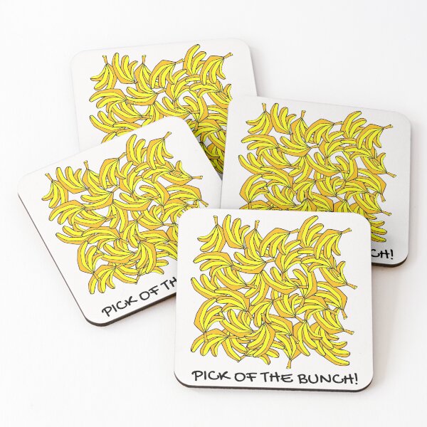 Item preview, Pick of the bunch. Funny food pun. Bunch of bananas, black text, capitals. designed and sold by JellyBeenzz.