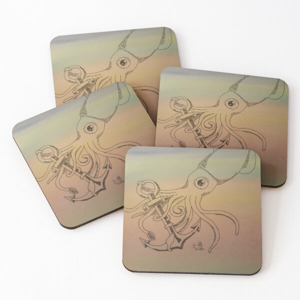 Item preview, Squid with anchor  designed and sold by Chisai Tori.