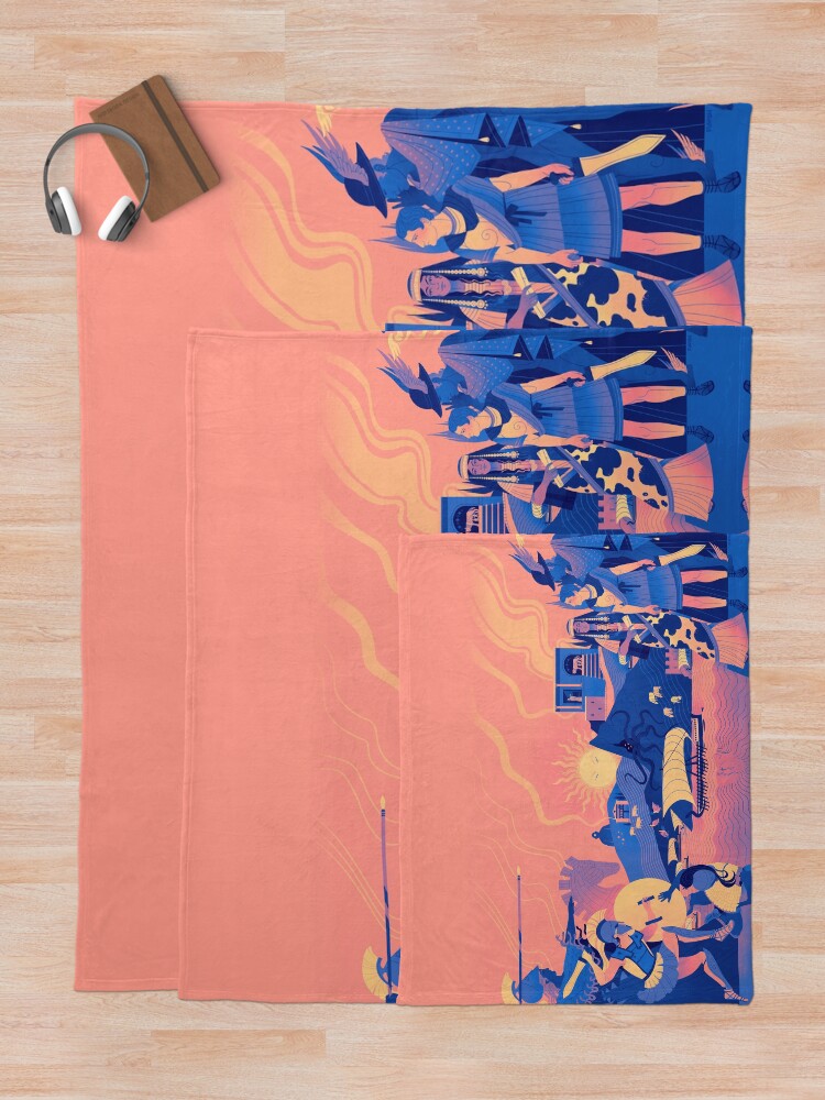 Thumbnail 5 of 6, Throw Blanket, Epic Trilogy Landscape - Summer designed and sold by flaroh.