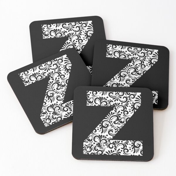 Item preview, Black and white designed letter Z designed and sold by LitterArt.