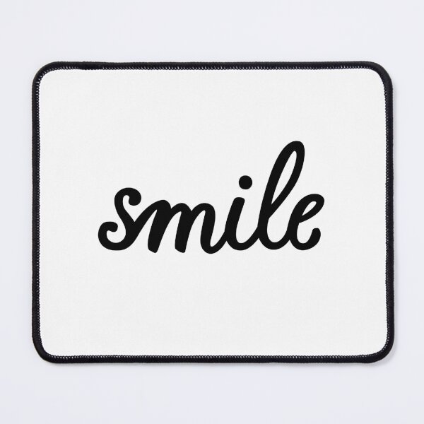 Item preview, Smile black and white hand lettering designed and sold by Darina Gulbina.