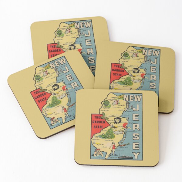 Item preview, Vintage New Jersey Map designed and sold by fearcity.