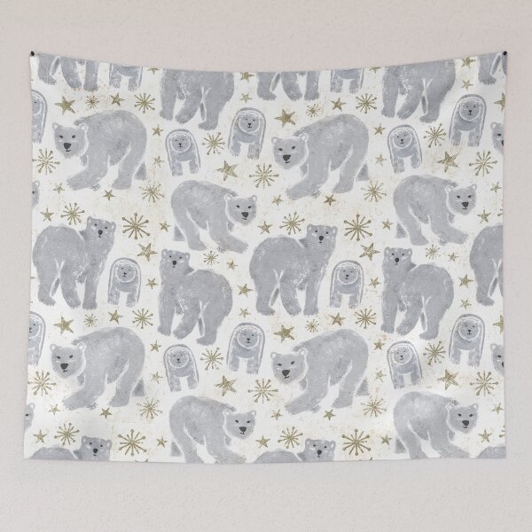 Item preview, Polar Bears & Snowflakes designed and sold by Amilia Korre.