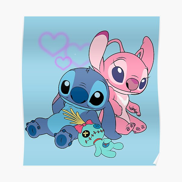 Stitch & Angel & Scrump Poster