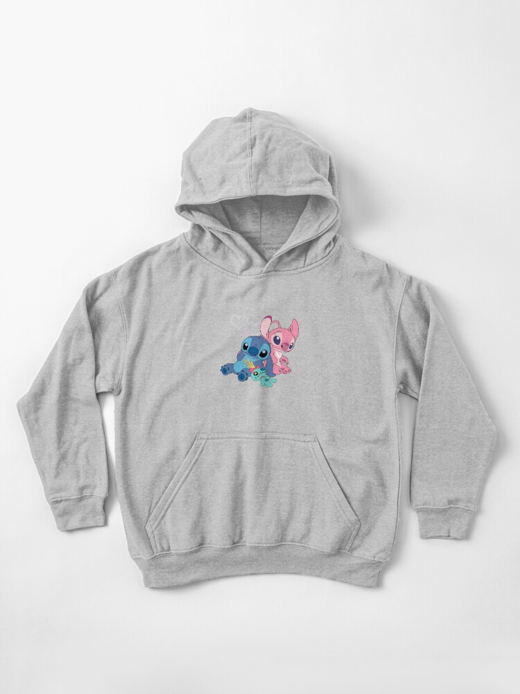 Oversized printed hoodie - Dark grey/Lilo & Stitch - Kids
