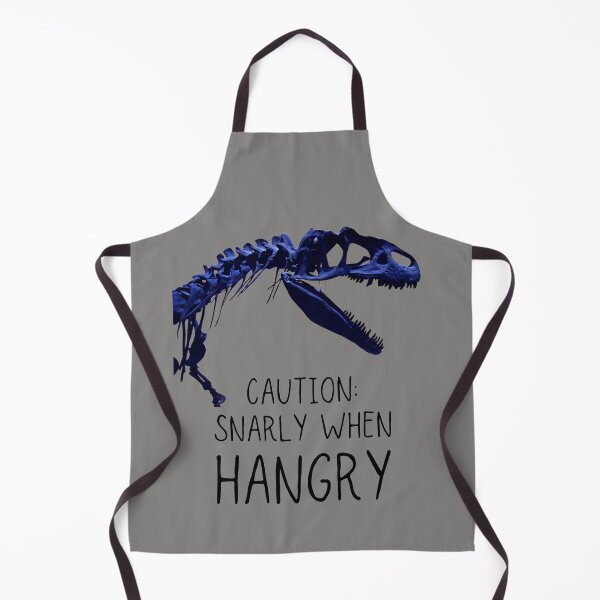 Item preview, Caution: snarly when hangry. Toothy dinosaur skeleton. Handwritten text. designed and sold by JellyBeenzz.