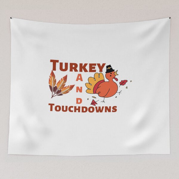 Item preview, Turkey and Touchdowns, Football ,Thanksgiving, football lovers, footballer  designed and sold by Special-Art1.