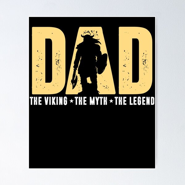 Item preview, Father Viking Viking Legend! Father's Day Best Dad DAD Gift Idea for Fathers! MYTH, LEGEND! Christmas present beard fantasy ax shield muscle fitness gym fighter fighter martial artist Germane designed and sold by Frontoni.