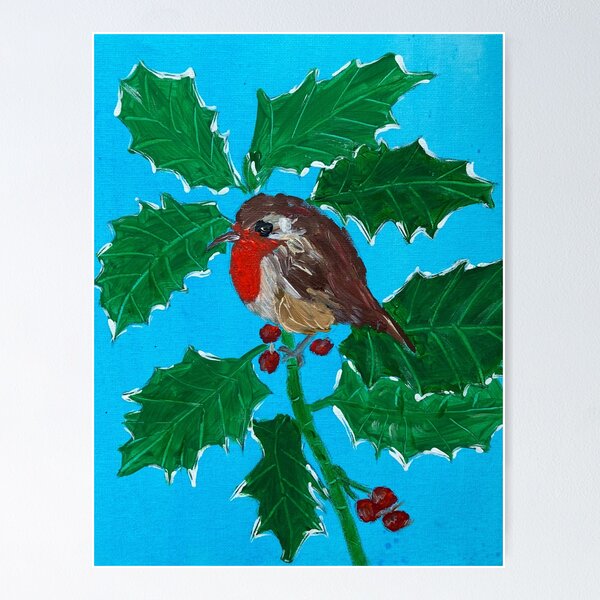 Item preview, acebo petirrojo designed and sold by Ruth Breen Artwork .