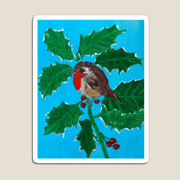 Aperçu de l'œuvre Houx Robin créée et vendue par Ruth Breen Artwork .