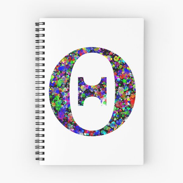 Item preview, Letter Theta Letter Θ Paint Splatter designed and sold by Handstand365.