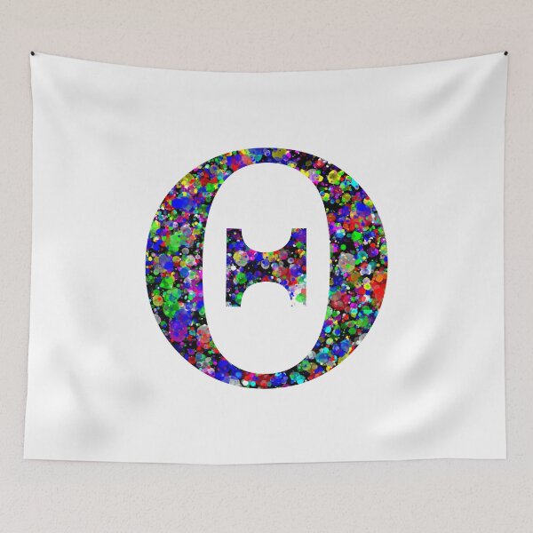 Item preview, Letter Theta Letter Θ Paint Splatter designed and sold by Handstand365.