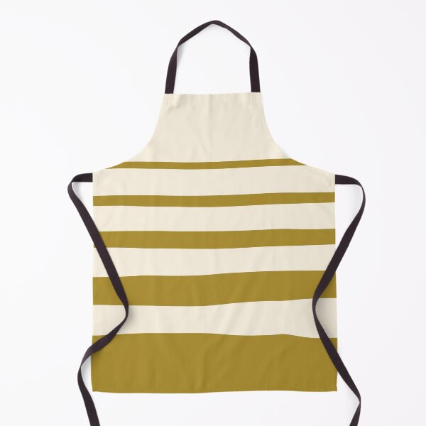 Item preview, Horizontal irregular stripes golden green on beige designed and sold by BrankaPD.