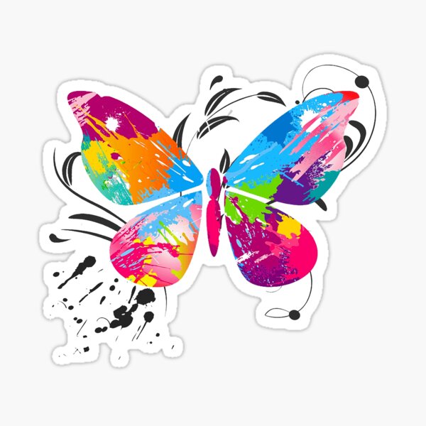 spleet stel je voor Kietelen Vlinders Stickers for Sale | Redbubble