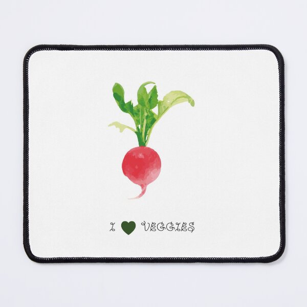Item preview, I love veggies Radish - Vegan quotes designed and sold by Printables Passions.