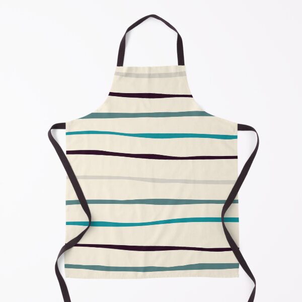 Item preview, Irregular hand drawn horizontal stripes blue & beige designed and sold by BrankaPD.