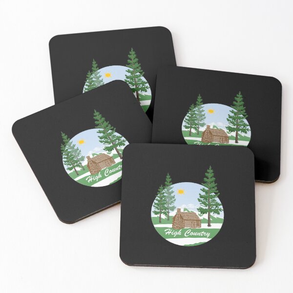 Item preview, High Country Winter Cabin Scene on Black designed and sold by HighCountry2021.