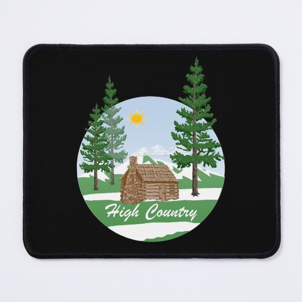 Item preview, High Country Winter Cabin Scene on Black designed and sold by HighCountry2021.