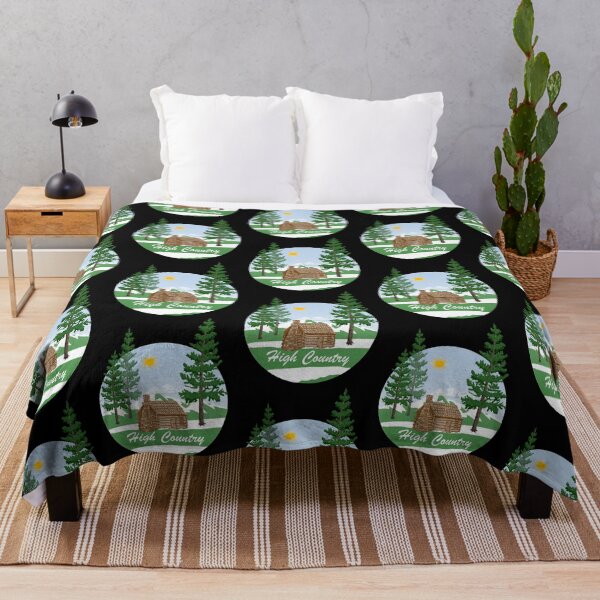 Item preview, High Country Winter Cabin Scene on Black designed and sold by HighCountry2021.