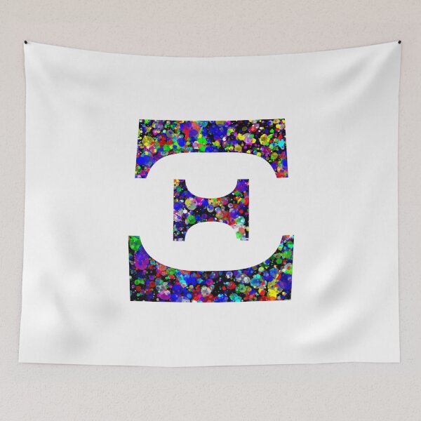Item preview, Letter Xi Letter Ξ Paint Splatter designed and sold by Handstand365.