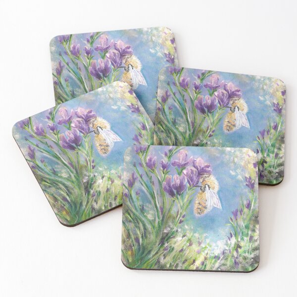 Item preview, fuzzy bumblebee painting designed and sold by Stephanie  Skeem.