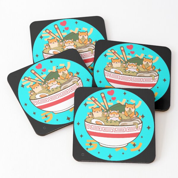 Item preview, Kawaii puppies love ramen bowl. Japanese Shiba Inu dogs eat ramen bowl designed and sold by PrintNJoy.