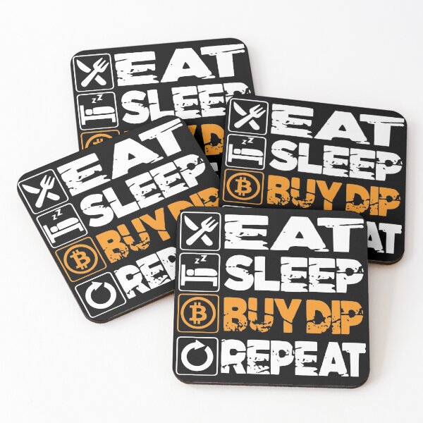 Item preview, EAT SLEEP BUY DIP REPEAT Crypto Currency T Shirt Sticker designed and sold by Timcito.