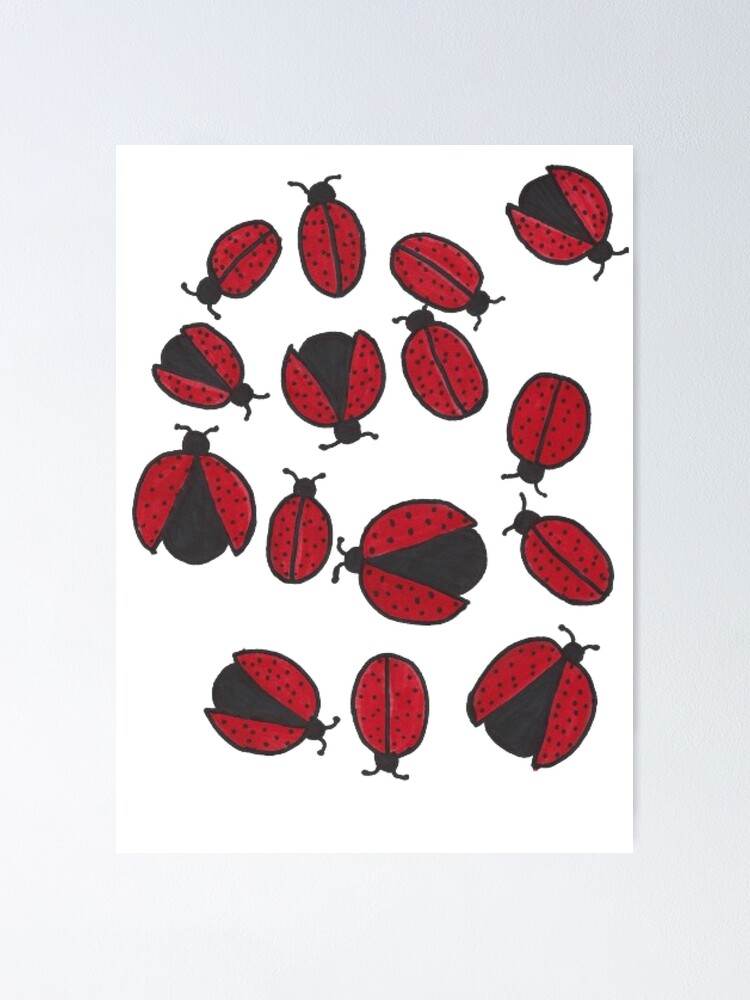 Thumbnail 1 of 3, Poster, ladybug pattern designed and sold by SbMb2000.