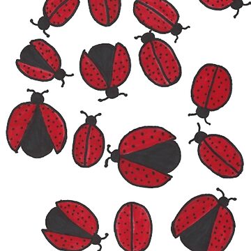 Artwork thumbnail, ladybug pattern by Cora Gregory