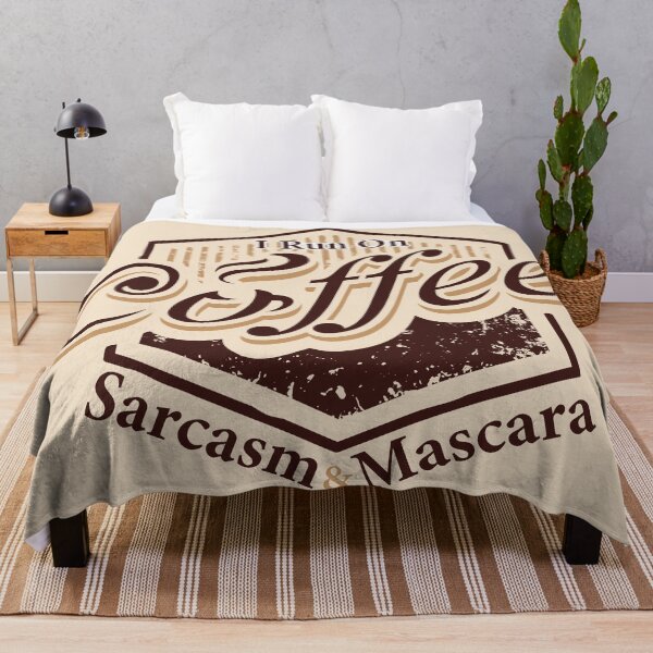 Item preview, I Run On Coffee,Sarcasm And Mascara | Funny Gift Idea For Coffee And Sarcasm Lovers designed and sold by NawalMagdy.