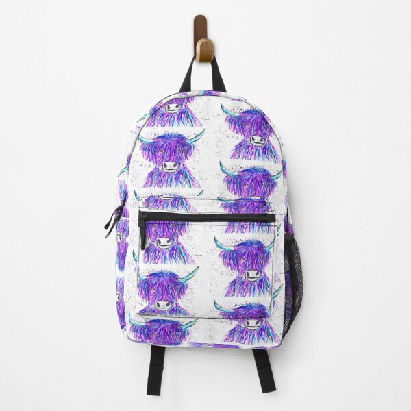 Item preview, Purple highland cow animal watercolor designed and sold by Artbymonika.