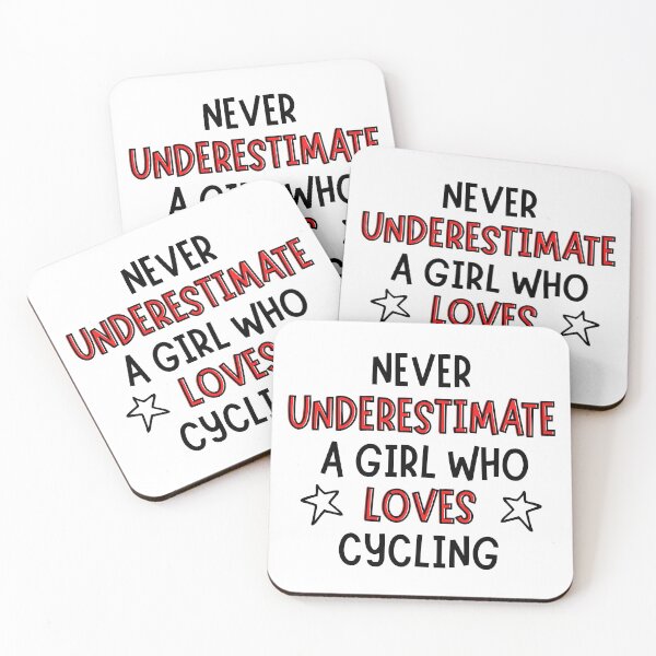Item preview, Never underestimate a girl who loves cycling designed and sold by TheGreenGoat.