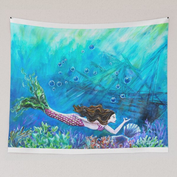 Item preview, Mermaid and a sunken ship  designed and sold by Stephanie  Skeem.
