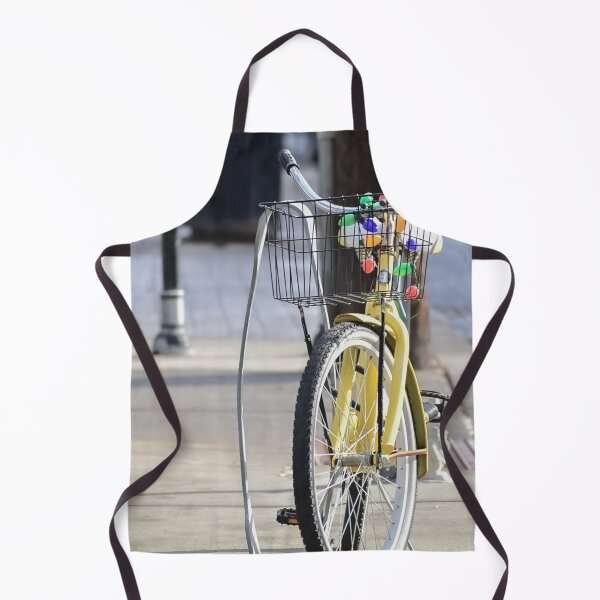 Item preview, Yellow Bike with Christmas Lights designed and sold by DonnaMariePhoto.