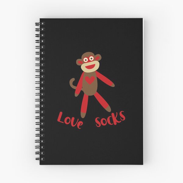 Item preview, Love Socks - Cute Heart Sock Monkey designed and sold by Trinket-Trickster.