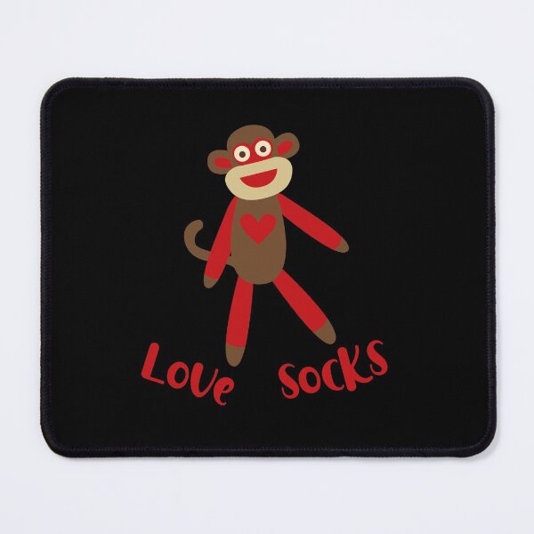Item preview, Love Socks - Cute Heart Sock Monkey designed and sold by Trinket-Trickster.