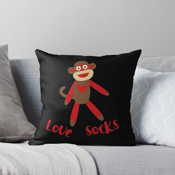 Item preview, Love Socks - Cute Heart Sock Monkey designed and sold by Trinket-Trickster.