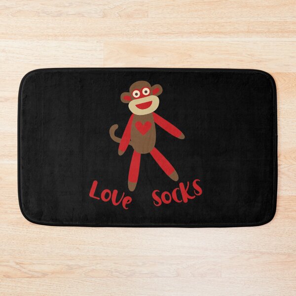 Item preview, Love Socks - Cute Heart Sock Monkey designed and sold by Trinket-Trickster.
