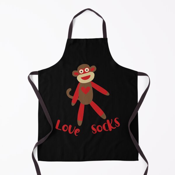 Item preview, Love Socks - Cute Heart Sock Monkey designed and sold by Trinket-Trickster.