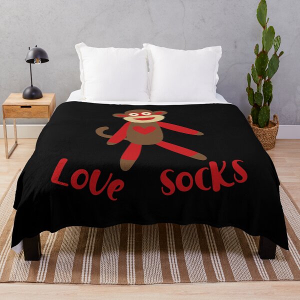 Item preview, Love Socks - Cute Heart Sock Monkey designed and sold by Trinket-Trickster.