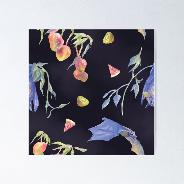 Item preview, Bats and Fruits Pattern designed and sold by jarredsart.